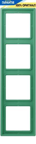 Рамка 4-постова Jung LS990 LC984250 з дюропласту, вертикальна, колір vert 59
