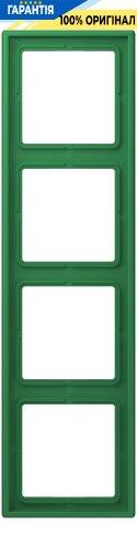 Рамка 4-постова Jung LS990 LC984219 з дюропласту, колір vert foncé (32050)