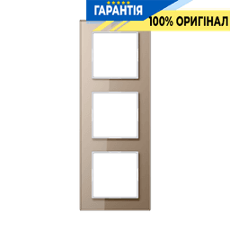 Рамка 3-постова JUNG A-Creation AC583GLCH скло шампань