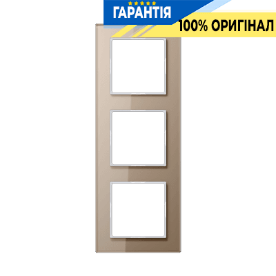 Рамка 3-постова JUNG A-Creation AC583GLCH скло шампань