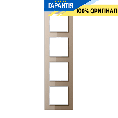 Рамка 4-постова JUNG A-Creation AC584GLCH скло шампань