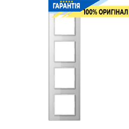 Рамка 4-постова JUNG A-Creation AC584GLWW скло біле