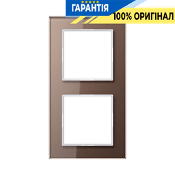 Рамка 2-постова A-Creation AC582GLMO JUNG скло мокко для вимикачів та розеток