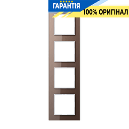 Рамка 4-постова JUNG A-Creation AC584GLMO скло мокко