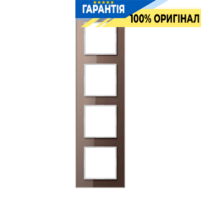 Рамка 4-постова JUNG A-Creation AC584GLMO скло мокко