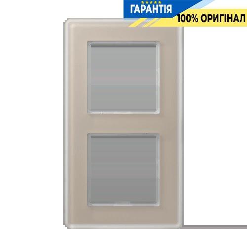 Рамка 2-а AV582GLMCH A VIVA Jung скло матове колір шампанське