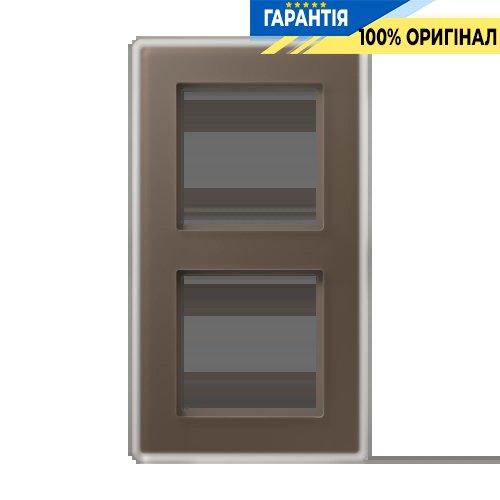 Рамка 2-а AV582GLMMO A VIVA Jung скло матове колір мокко