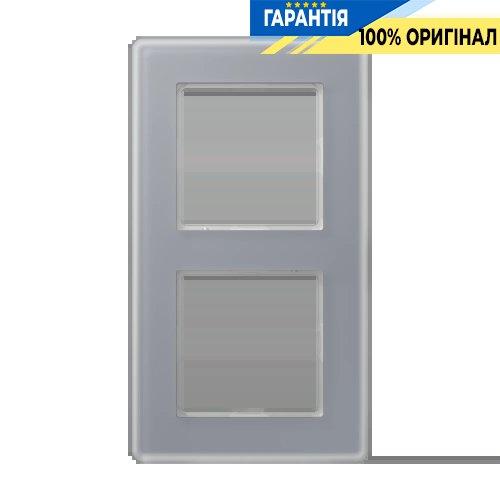 Рамка 2-а AV582GLMKG A VIVA Jung скло матове сірий