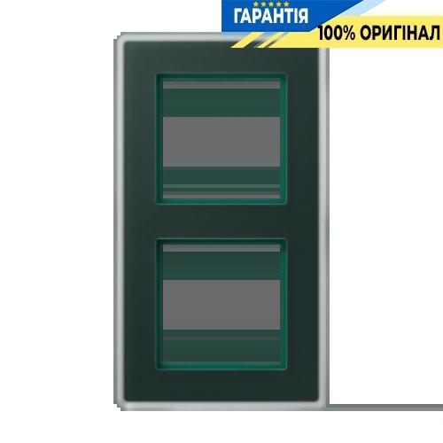 Рамка 2-ая Jung AV582GLMSG A VIVA скло матове смарагдового кольору