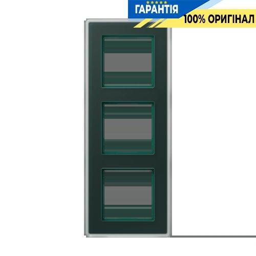 Рамка 3-я Jung AV583GLMSG A VIVA скло матове смарагдового кольору