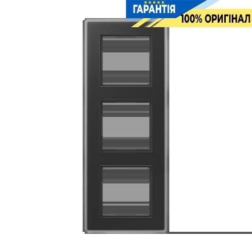 Рамка 3-я Jung A VIVA AV583GLMSW скло матове чорна