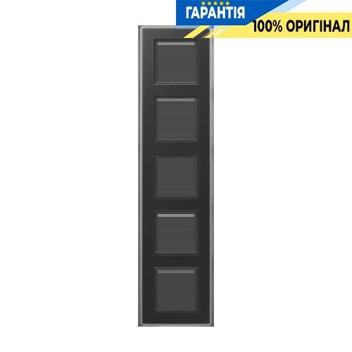 Рамка 5-а Jung AV585GLMSW A VIVA скло матове чорний