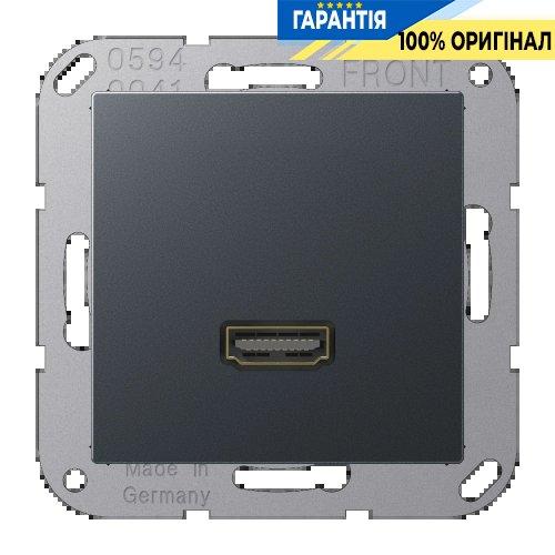 Розетка HDMI 2.0 тип А Jung A550/Flow MAA1112ANM, антрацит матовий