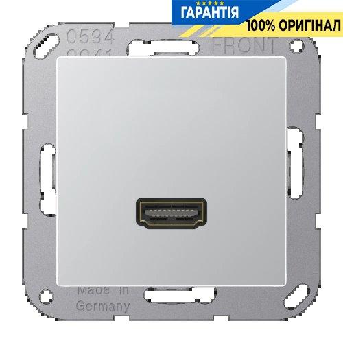 Розетка HDMI 2.0 типу А Jung A550/Flow MAA1112AL, колір алюміній