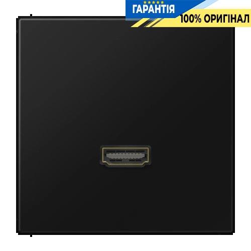 Розетка HDMI 2.0 типу А Jung LS990 MALS1112SW, чорний колір, для якісного цифрового сигналу