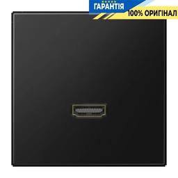 Розетка HDMI 2.0 тип А Jung LS990 MALS1112SWM, чорний матовий