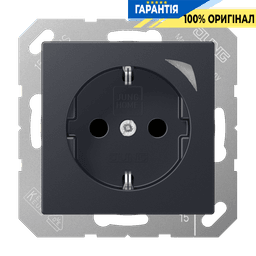 Розетка з заземленням 250V 16A JUNG HOME BTA1521SANM антрацит матовий