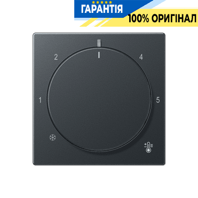Панель для терморегулятора теплої підлоги JUNG A1749BFANM антрацит матовий
