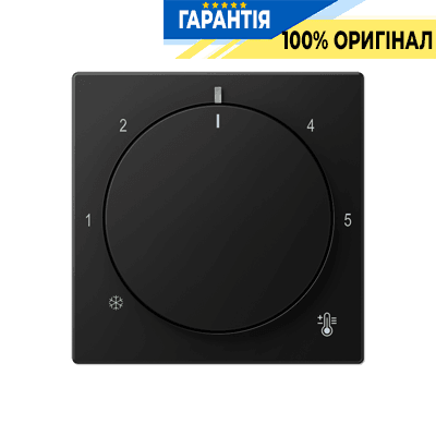 Панель для терморегулятора теплої підлоги JUNG A1749BFSWM, чорний матовий колір