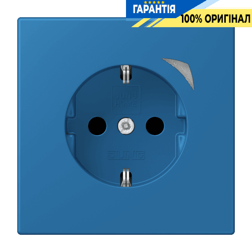 Розумна розетка з заземленням 250V/16A JUNG HOME BTLC1521S211, bleu céruléen 31 (32030)