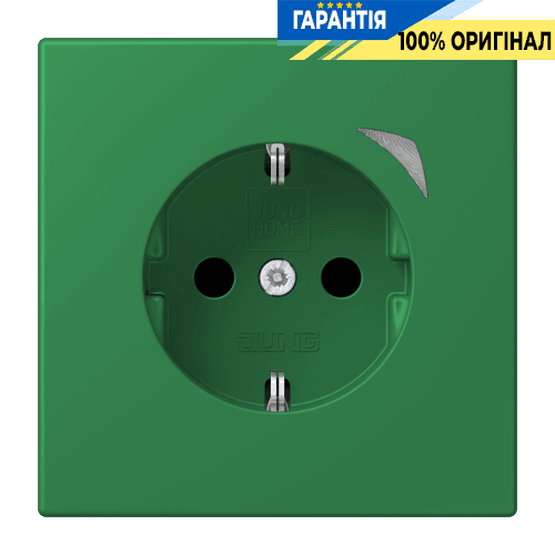 Розумна розетка із заземленням 250V 16А JUNG HOME BTLC1521S219, vert foncé