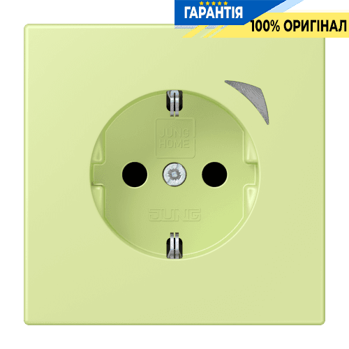 Розумна розетка із заземленням 250V/16A JUNG HOME BTLC1521S222, vert jaune clair