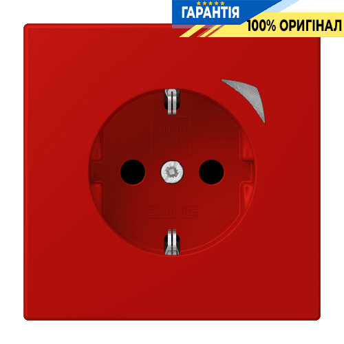 Розумна розетка з заземленням 250V/16А JUNG HOME BTLC1521S227, rouge vermillon 31 (32090)