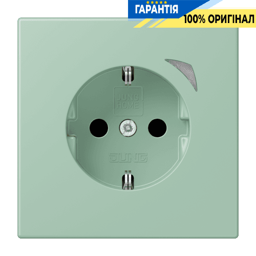 Розумна розетка з заземленням 250V/16А JUNG HOME Energy BTLC1521SE217, vert anglais clair