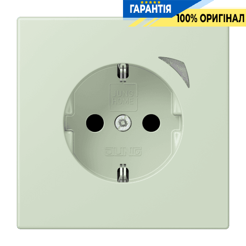 Розумна розетка з заземленням 250V/16А JUNG HOME Energy BTLC1521SE218, vert anglais pâle