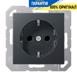 Розетка з заземленням 16A 250V з пружинним затиском JUNG A1520BFANM антрацит матовий