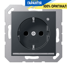 Розетка SCHUKO з LED підсвіткою JUNG A1520-OANMLNW антрацит матовий