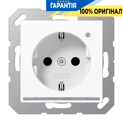 Розетка SCHUKO з LED підсвіткою біла JUNG A1520-OWWLNW