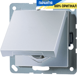 Розетка з заземленням 16A 250V з кришкою JUNG A1520BFKLAL алюміній