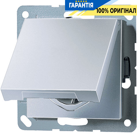 Розетка з заземленням 16A 250V з кришкою JUNG A1520BFKLAL алюміній