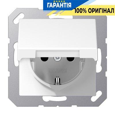 Розетка з заземленням та кришкою 230В 16А ECO PROFI JUNG EP1420KLWWM білий матовий