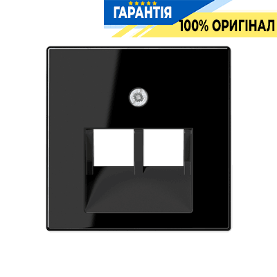 Панель розетки 2-я TF/PC JUNG A569-2BFPLUASW чорна
