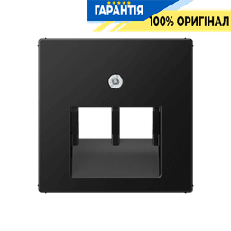 Панель розетки 2-я TF/PC JUNG A569-2BFPLUASWM чорний матовий
