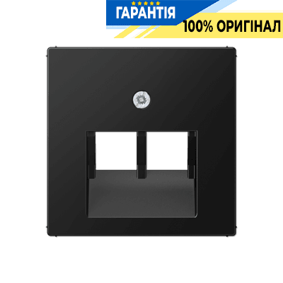 Панель розетки 2-я TF/PC JUNG A569-2BFPLUASWM чорний матовий