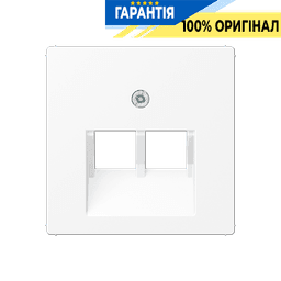 Панель розетки 2-я TF/PC JUNG A569-2BFPLUAWWM білий матовий