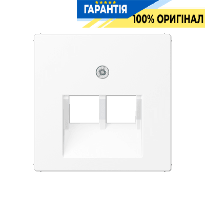 Панель розетки 2-я TF/PC JUNG A569-2BFPLUAWWM білий матовий
