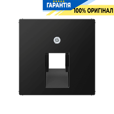 Панель розетки 1-я TF/PC Jung A569-1BFPLUASWM чорний матовий