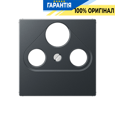 Панель розетки TV+R+SAT JUNG A561BFPLSATANM антрацит матовий, для телевізійних та супутникових підключень