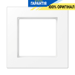 Рамка 1-а Jung A5581BFWWM з термопласту, білий матовий колір