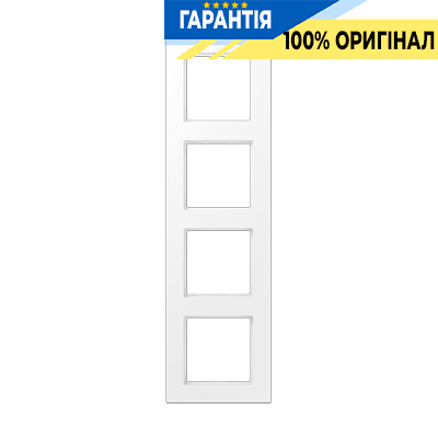 Рамка 4-я біла матова з термопласту Jung A5584BFWWM А-550