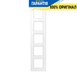 Рамка 5-а Jung A5585BFWWM термопласт білий матовий
