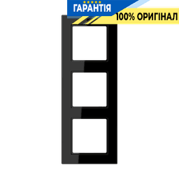 Рамка 3-я Jung A5583BFSW з термопласту, чорного кольору