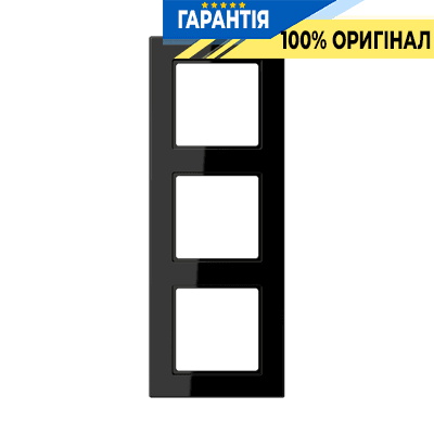 Рамка 3-я Jung A5583BFSW з термопласту, чорного кольору