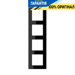 Рамка 4-я Jung A5584BFSW з термопласту, чорного кольору, модель А-550