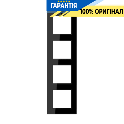 Рамка 4-я Jung A5584BFSW з термопласту, чорного кольору, модель А-550
