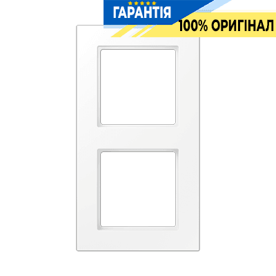 Рамка 2-а JUNG A5582BFWWM з термопласту, білий матовий колір, модель А-550